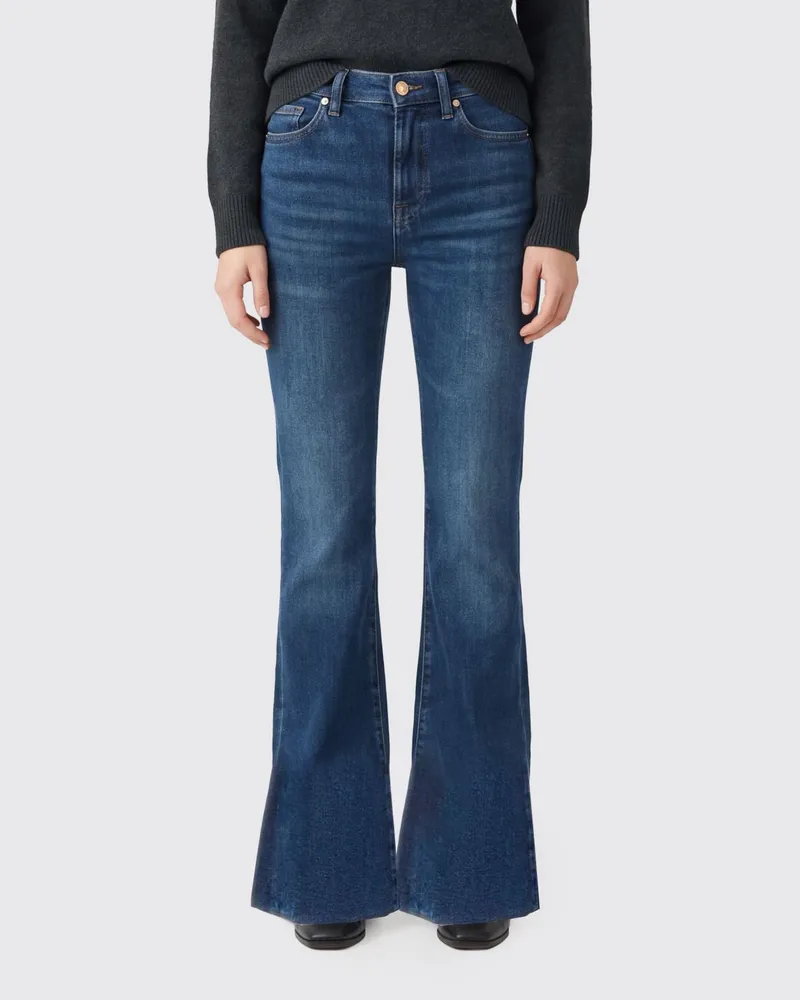 7 for all mankind Schlagjeans The Leggy aus Stretch-Denim mit mittlerer Bundhöhe Blau