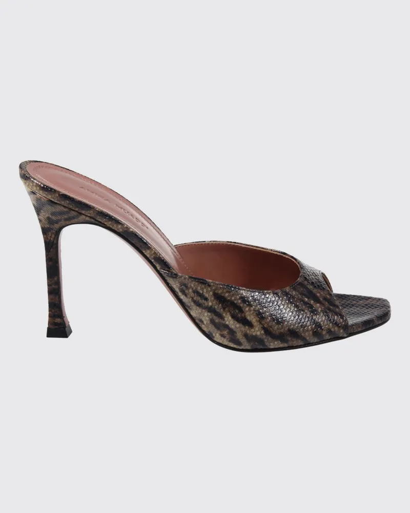 Amina Muaddi Alexa Mules aus Pythonleder mit hohem Stiletto-Absatz Savannah