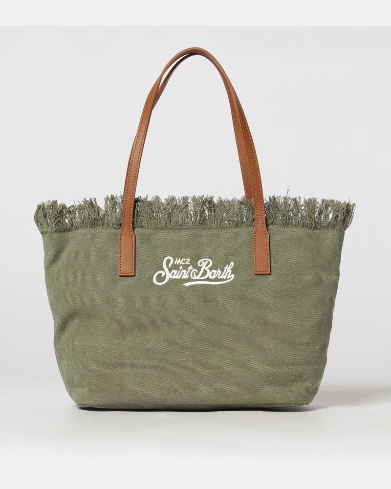 MC2 Saint Barth Baumwolltasche mit gesticktem Logo Military