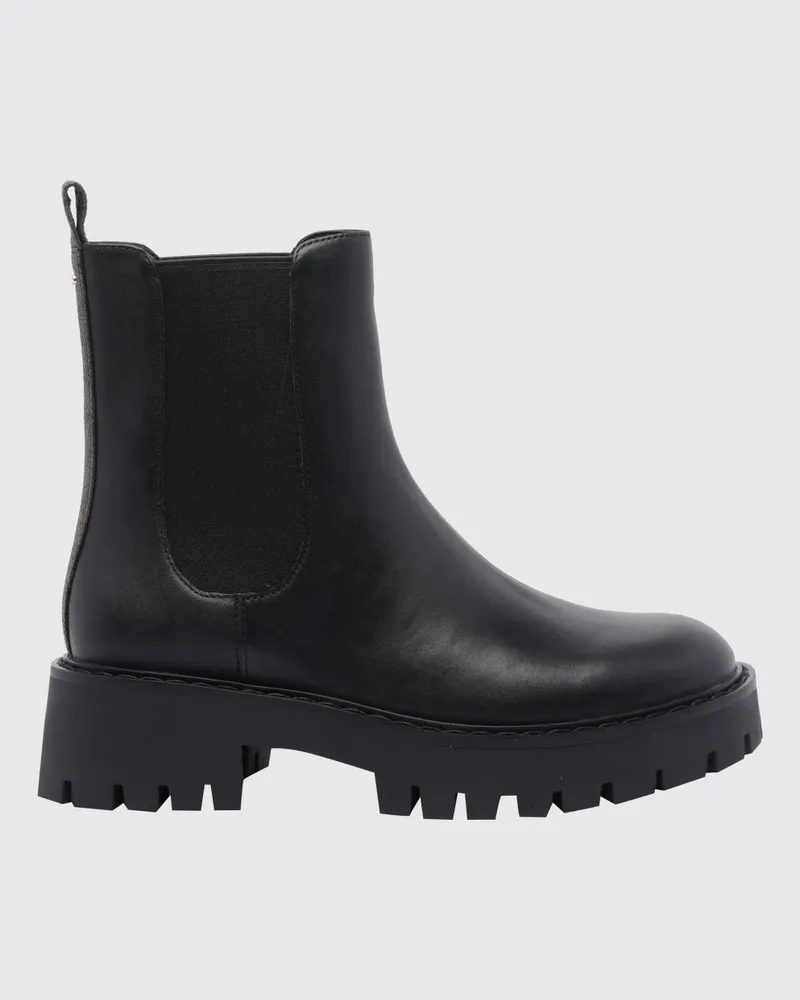 Michael Kors Leder-Chelsea-Boots Asher mit Profilsohle und MK-Logo Schwarz
