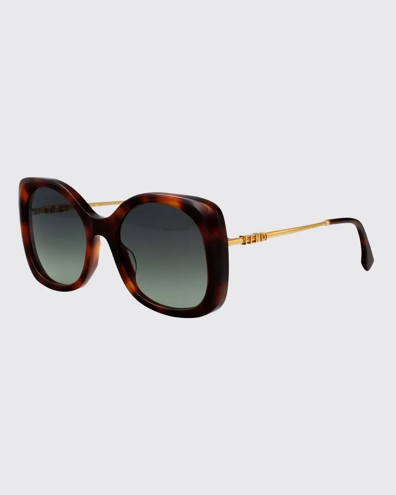 Fendi graphy Sonnenbrille aus Metall und Acetat Braun
