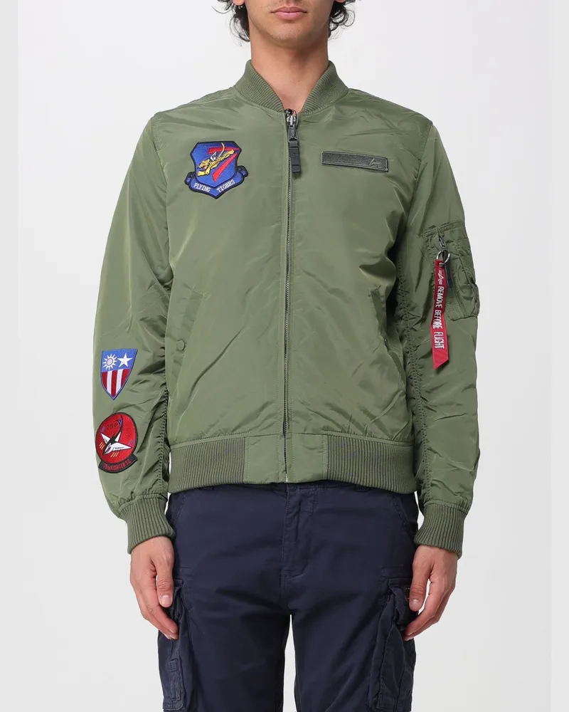 Alpha Industries Nylon-Bomberjacke Grün