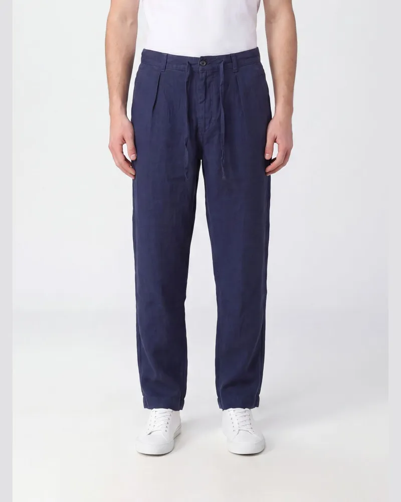 Ralph Lauren Slim-Fit Leinenhose mit Kordelzug in der Taille Navy