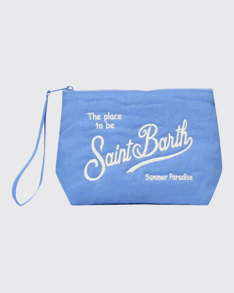 MC2 Saint Barth Aline Leinen-Pochette Blau
