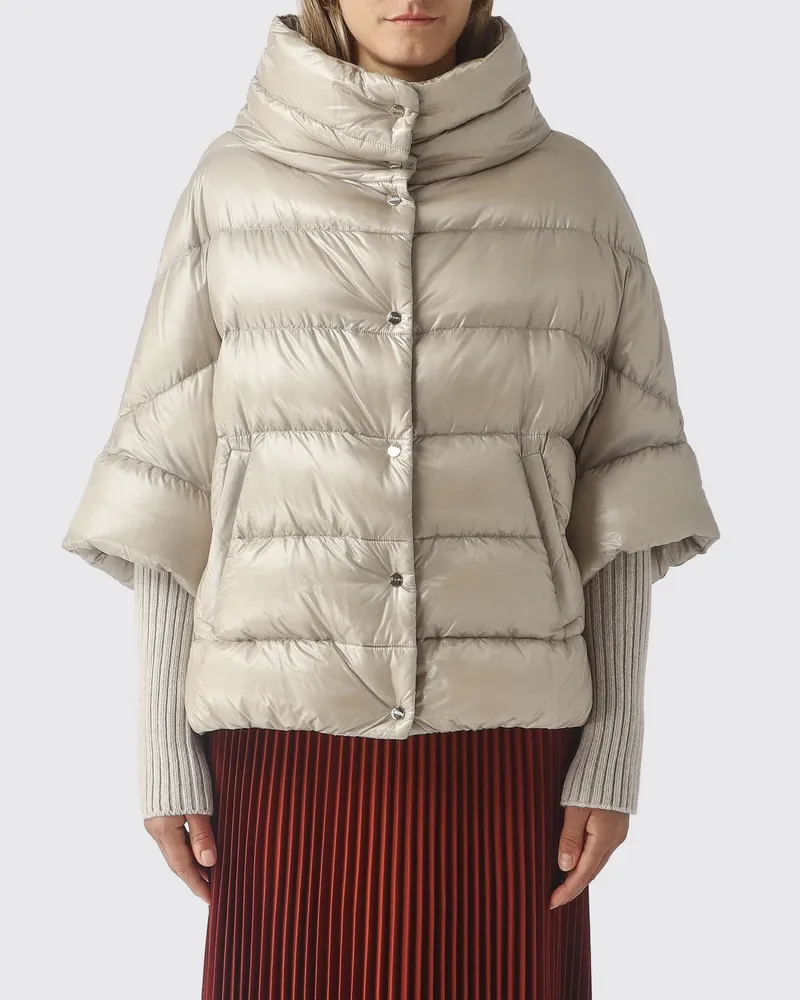 Herno Wasserabweisende Nylon-Daunenweste mit kurzen Ärmeln und Trichterkragen Pink