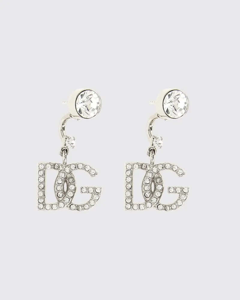 Dolce & Gabbana DOLCE  GABBANA Hängeohrringe Dolce & Gabbana mit DG-Monogramm und Kristallen Silber
