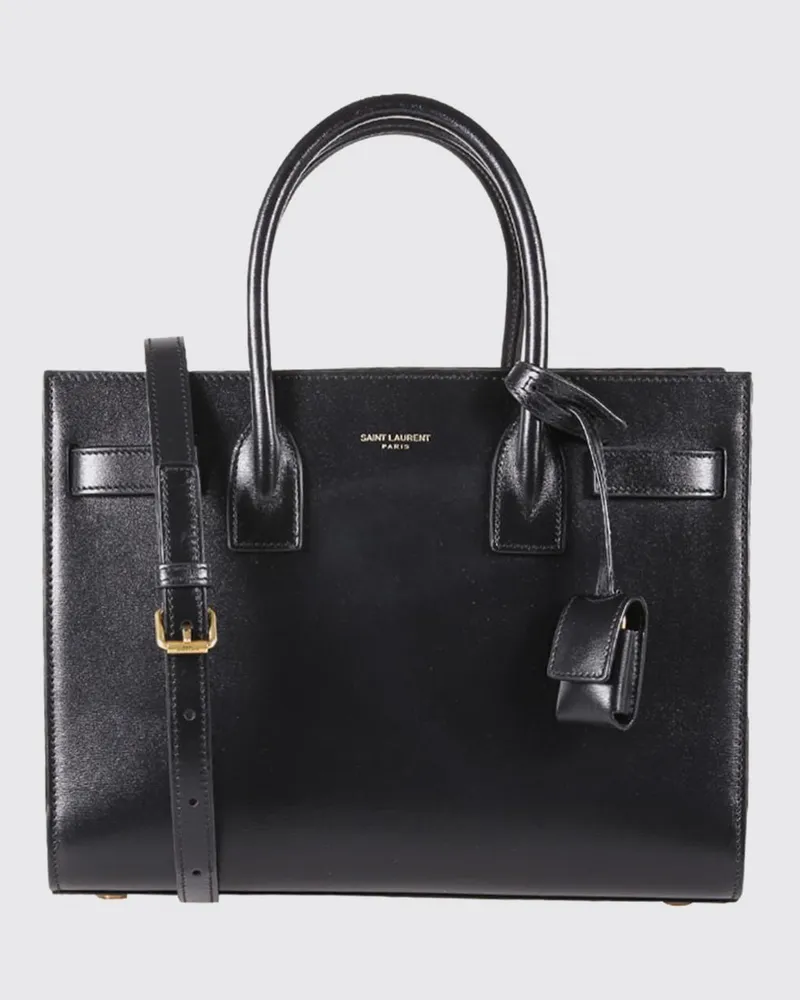 Saint Laurent Sac De Jour Ledertasche Schwarz