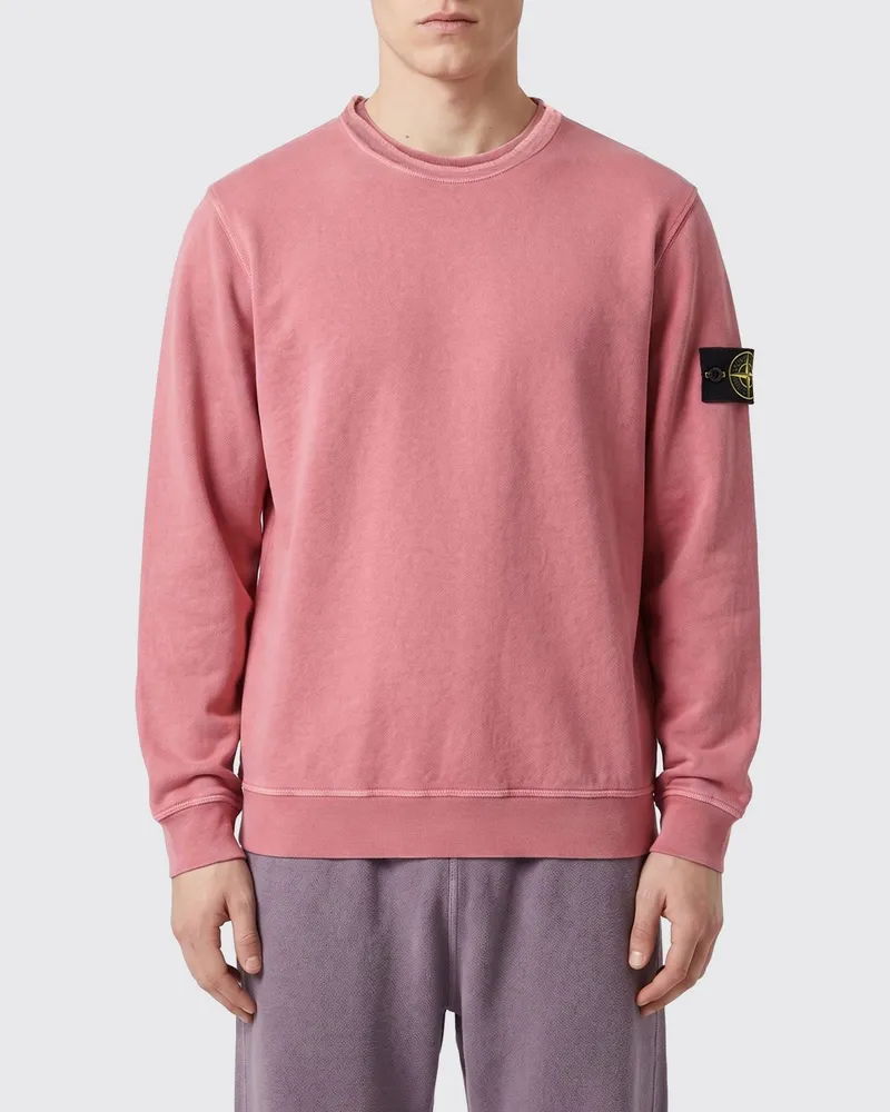 Stone Island Baumwoll-Rundhals-Sweatshirt mit Logo Baby