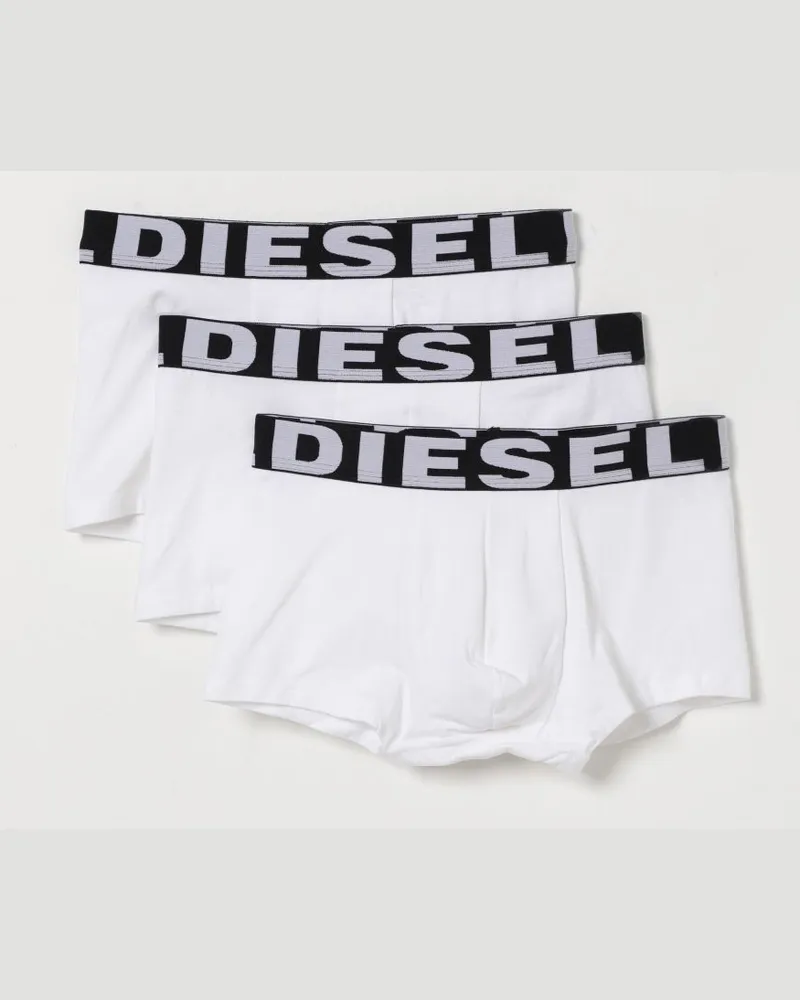 Diesel 3er-Set Stretch-Baumwoll-Boxershorts Weiß