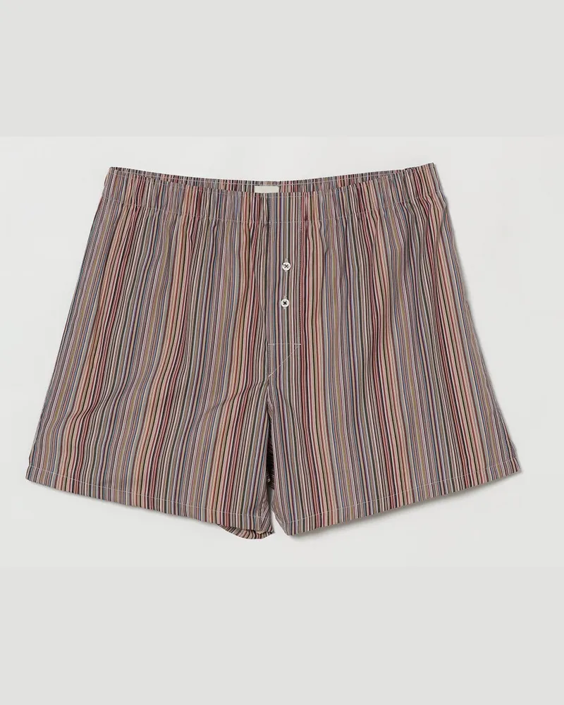 Paul Smith Gestreifte Baumwollboxershorts Bunt
