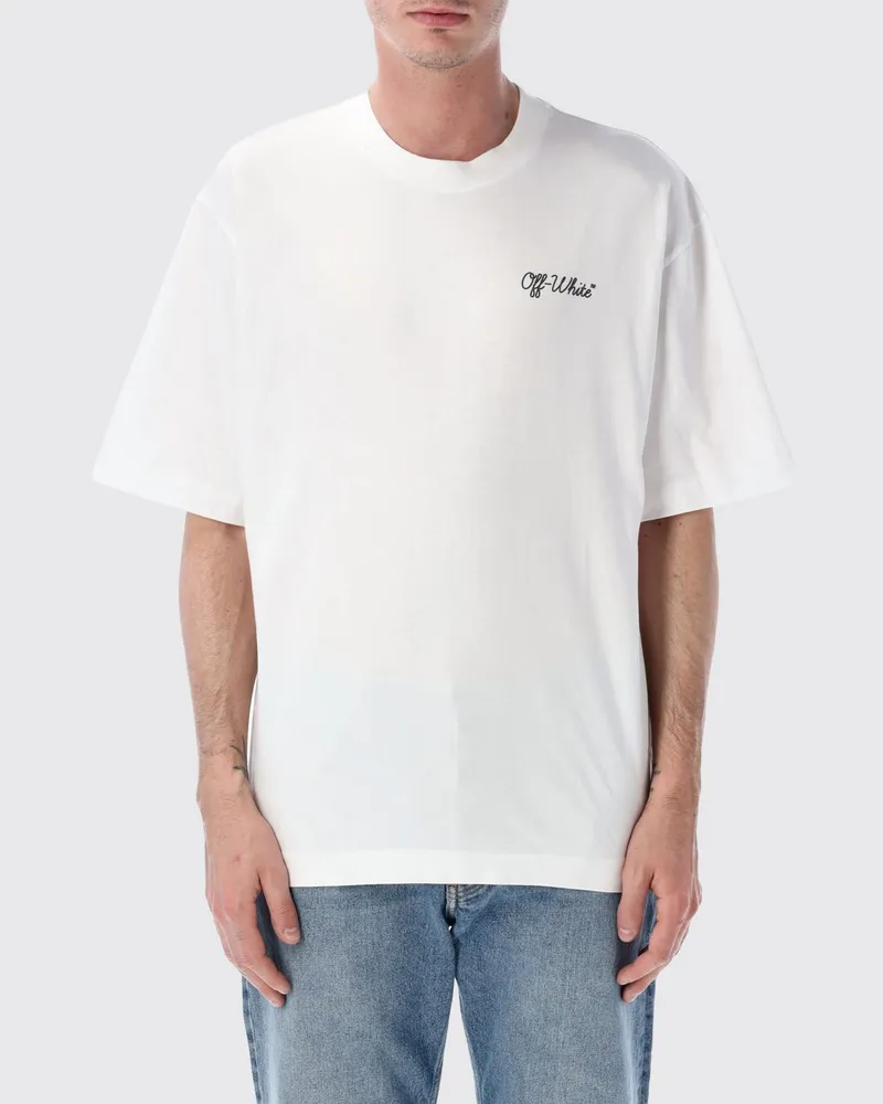 OFF-WHITE Relaxed-Fit T-Shirt aus Baumwolle von mit Logo-Print Weiß