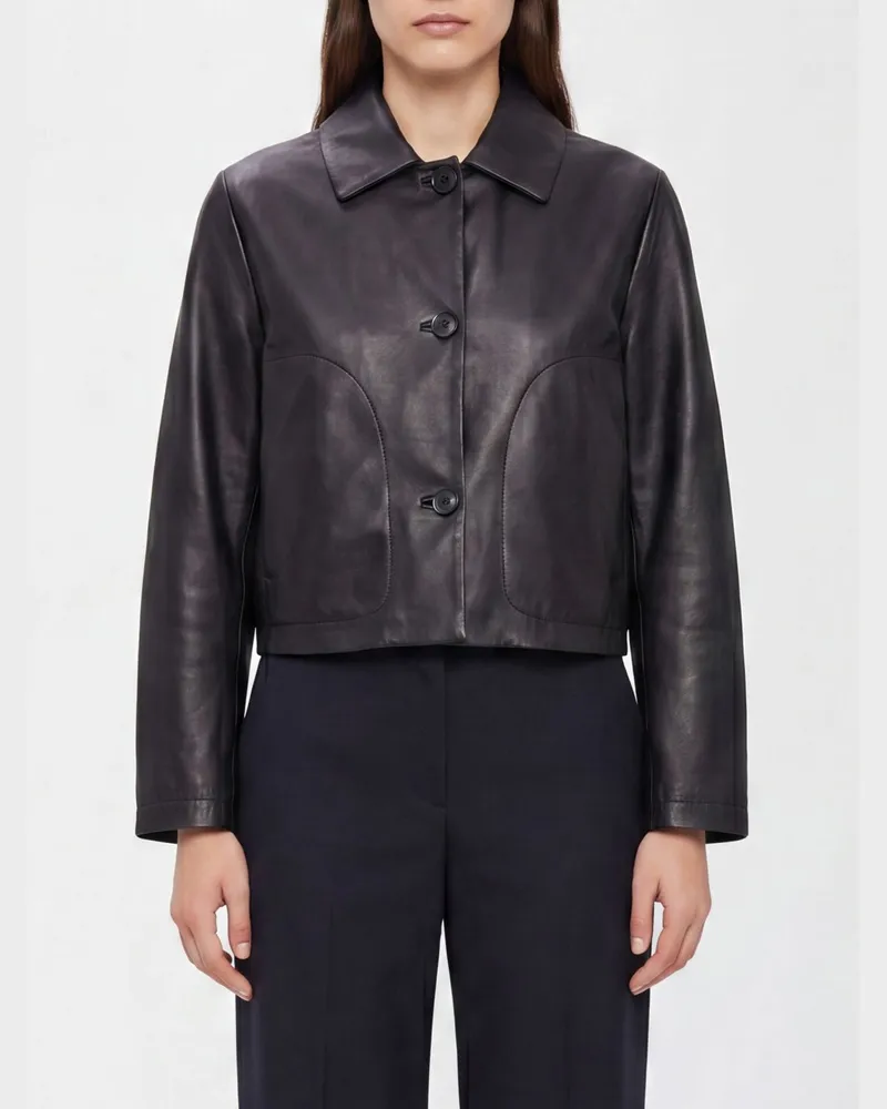 Salvatore Santoro Lederjacke Navy