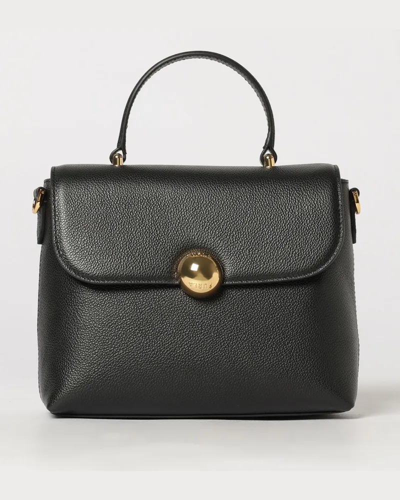 Furla Moonlight Handtasche aus Rindsleder mit Klappverschluss Schwarz