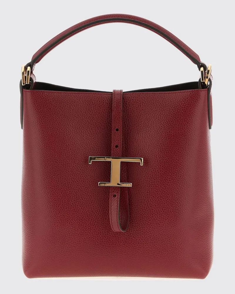 TOD'S Handtasche damen Burgunderrot