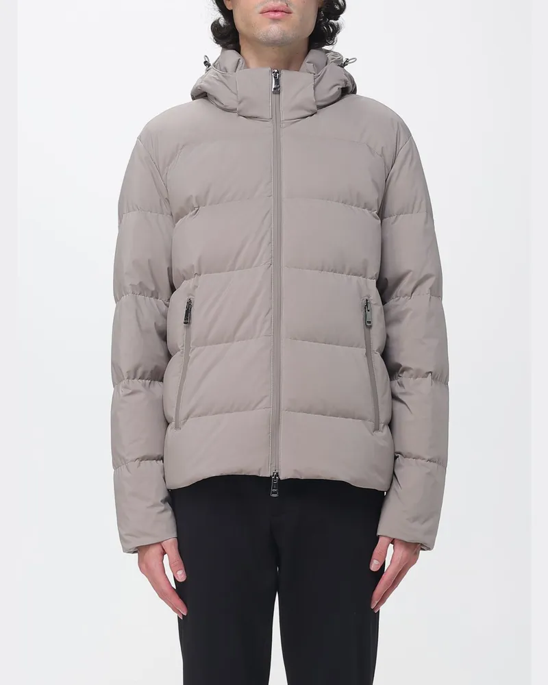 Paul & Shark PAUL  SHARK Kurze Daunenjacke Paul & Shark aus wasserabweisendem technischem Gewebe mit Kapuze Taubengrau