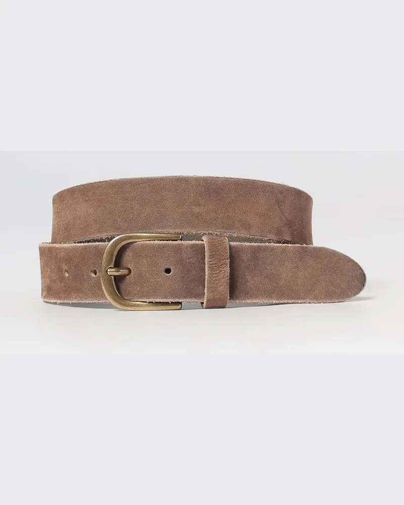 Sebago Verstellbarer Gürtel aus Veloursleder mit Dornschließe Beige