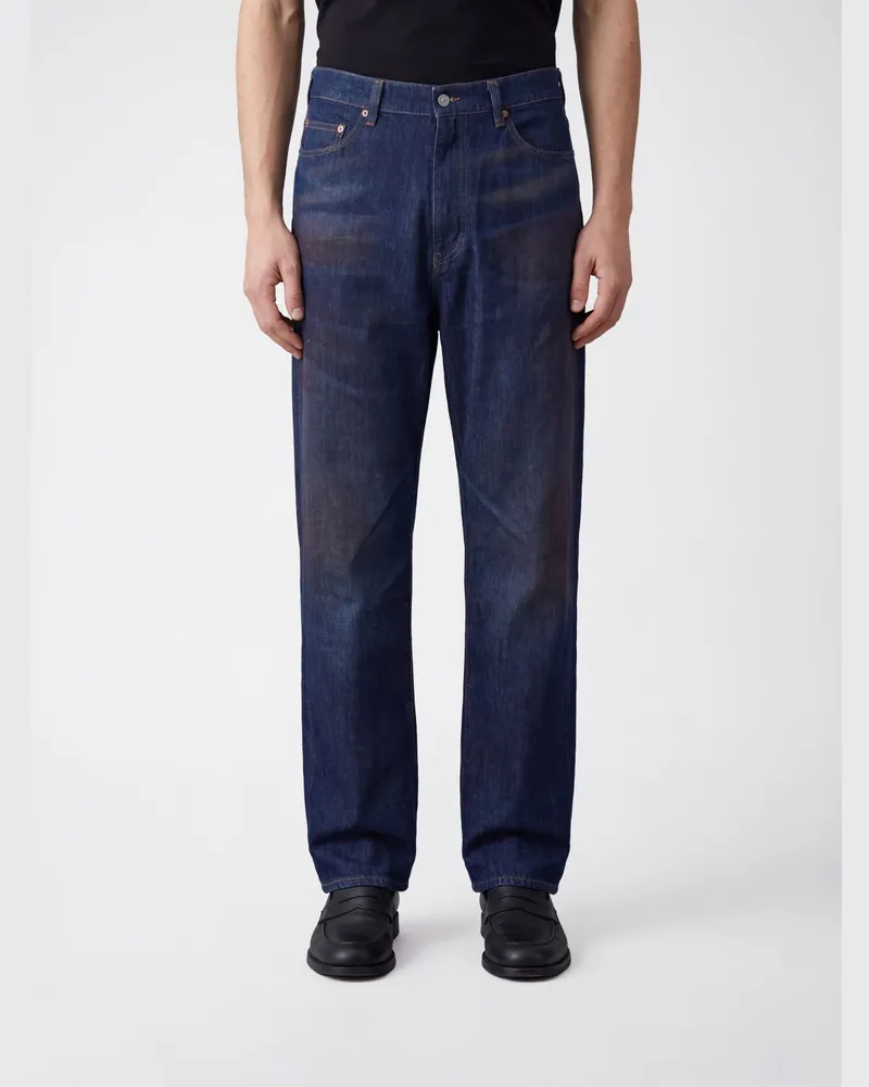 Maison Margiela Straight Jeans aus Baumwolle Blau