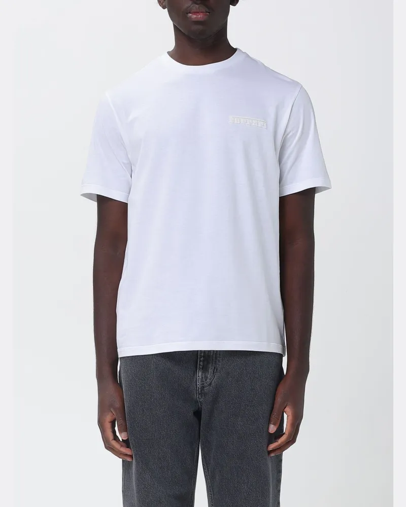 Ferrari Basic T-Shirt aus Baumwolle Weiß