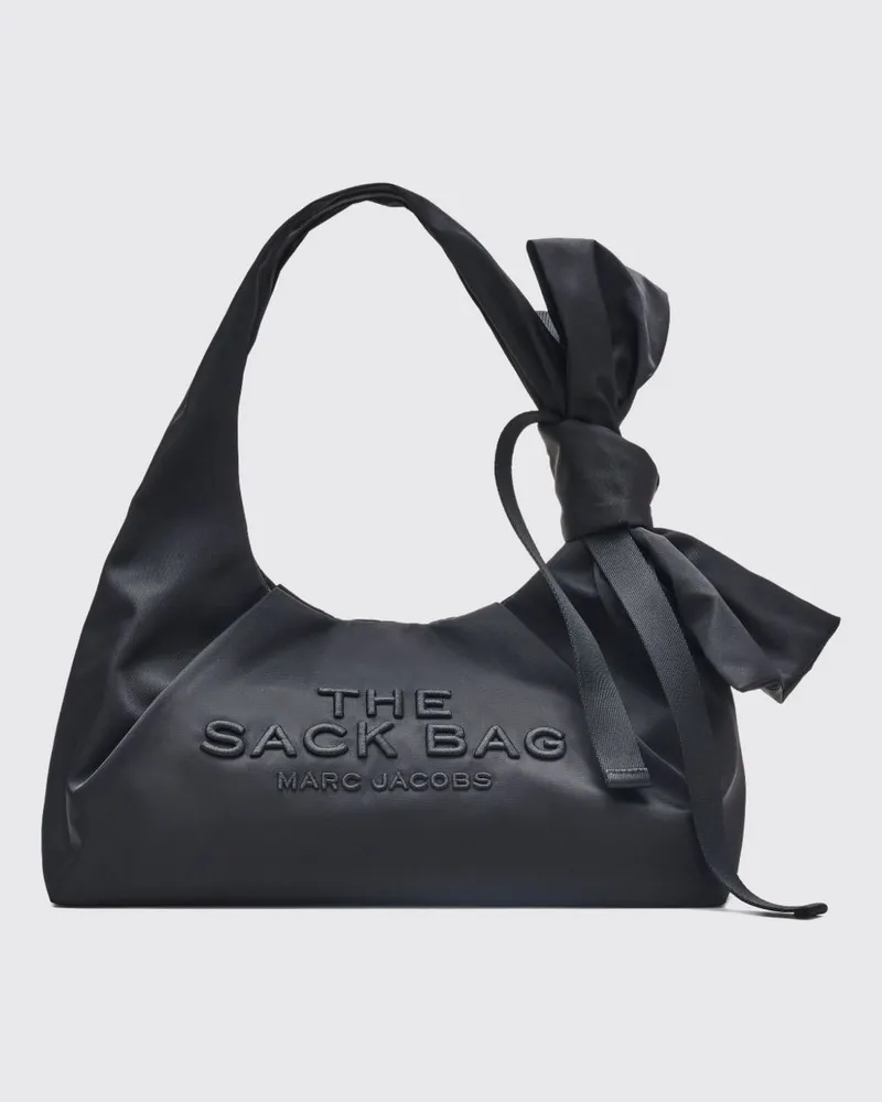Marc Jacobs Hobo-Tasche The Bow Sack Bag aus Nylon mit Schleifenapplikation Schwarz