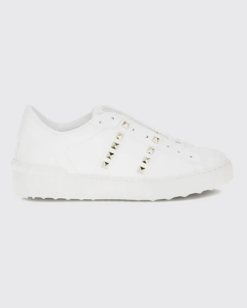 Valentino Garavani Rockstud Untitled Low-Top-Sneakers aus Kalbsleder mit Nieten Weiß