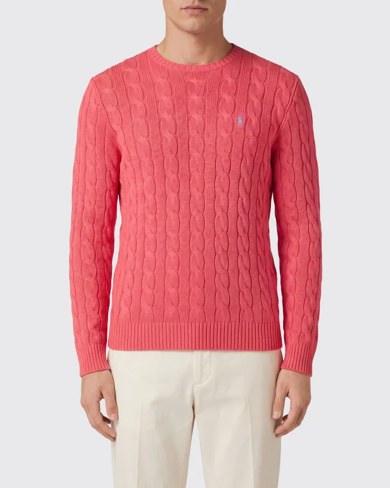 Ralph Lauren Baumwoll-Trikot-Rundhalspullover Pink