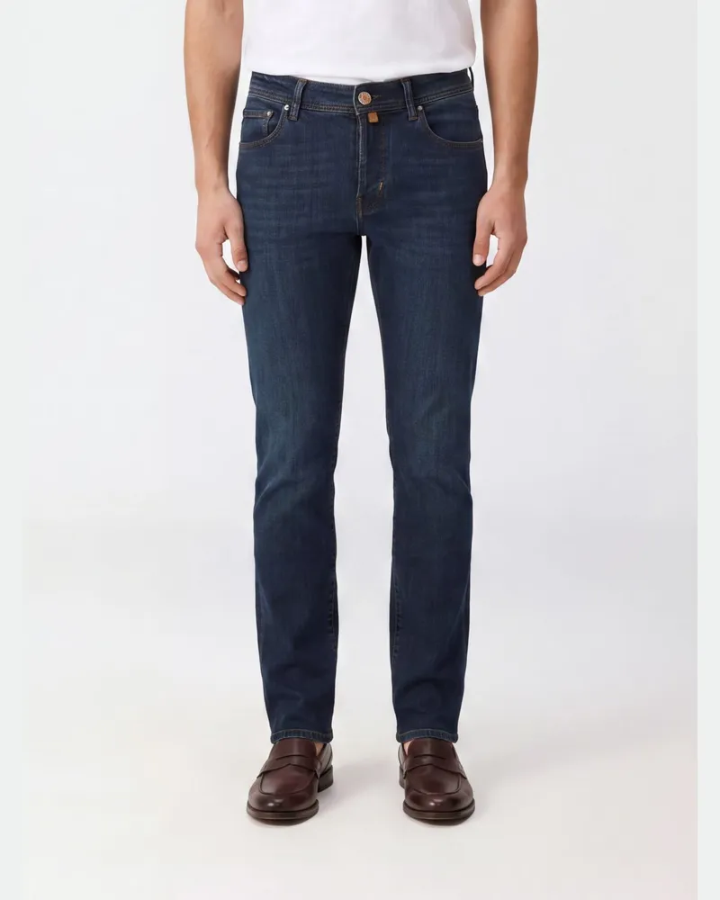 Jacob Cohën Skinny-Fit Jeans aus Stretch-Denim mit mittlerer Leibhöhe Blau