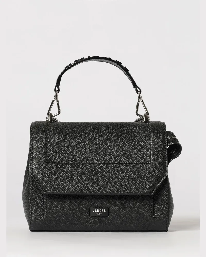 Lancel Ninon Tasche aus genarbtem Leder Schwarz