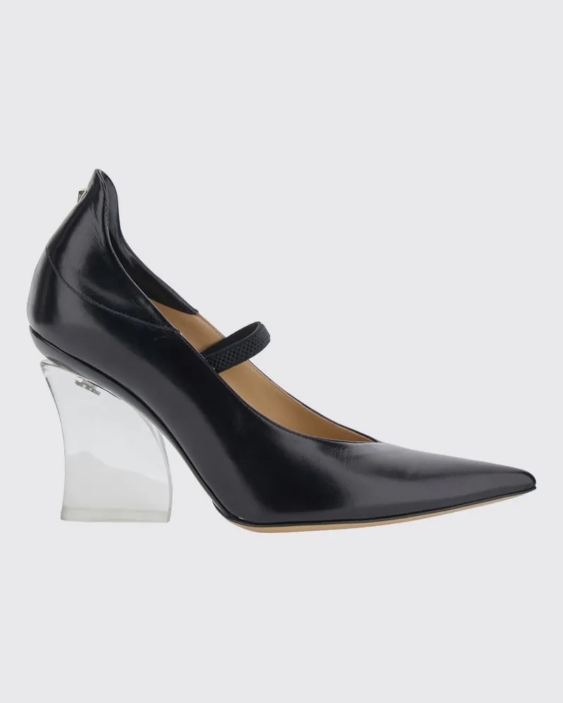 Fendi Mary-Jane-Pumps Illusion aus Leder mit skulpturalem hohem Absatz Schwarz