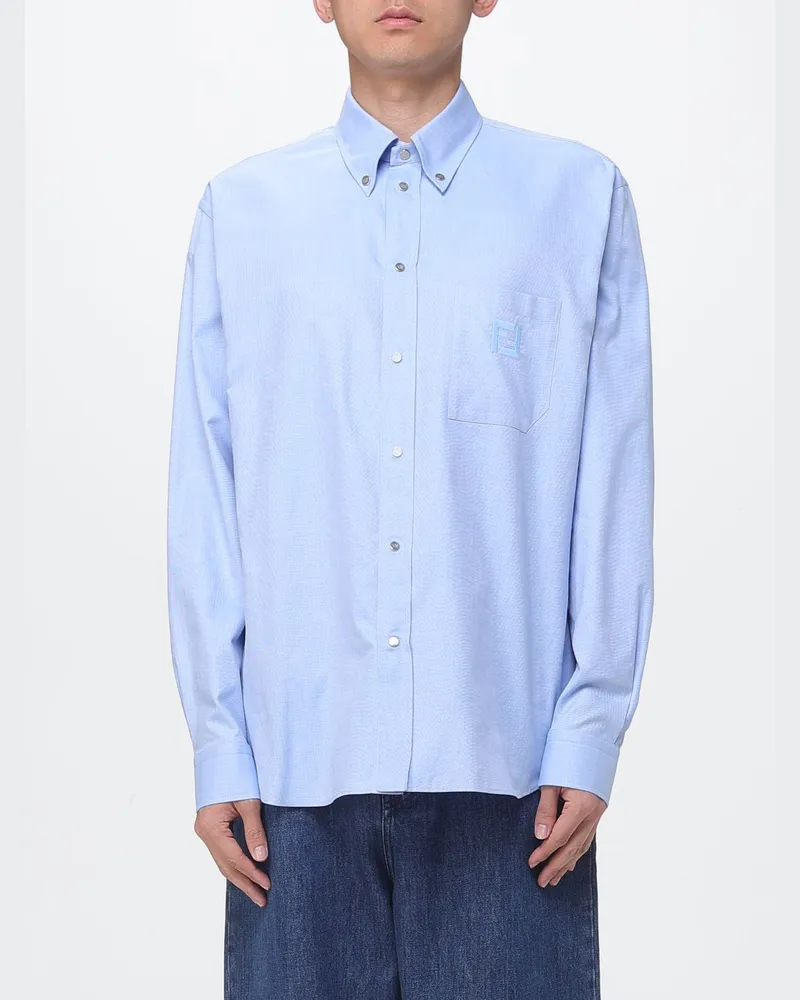Fendi Baumwollhemd Blau