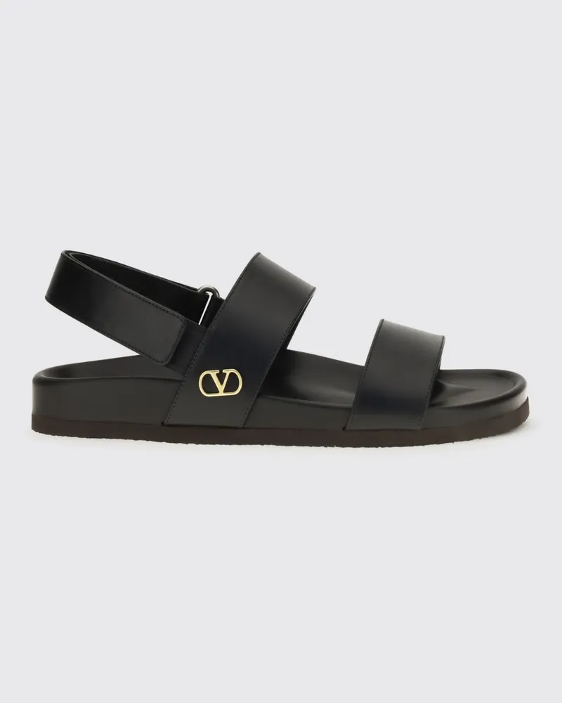 Valentino Garavani Slingback-Sandalen aus Kalbsleder mit VLogo Schwarz