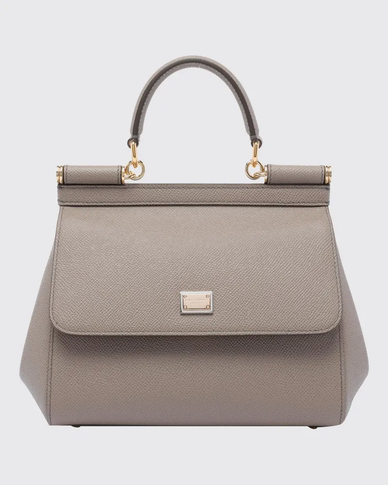 Dolce & Gabbana DOLCE  GABBANA Sicily Mini-Handtasche Dolce & Gabbana aus genarbtem Kalbsleder Grau