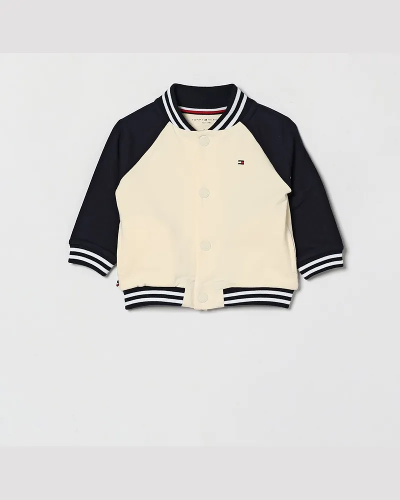 Tommy Hilfiger Zweifarbige gestreifte Varsity-Bomberjacke aus Baumwolle von für Jungen Blau