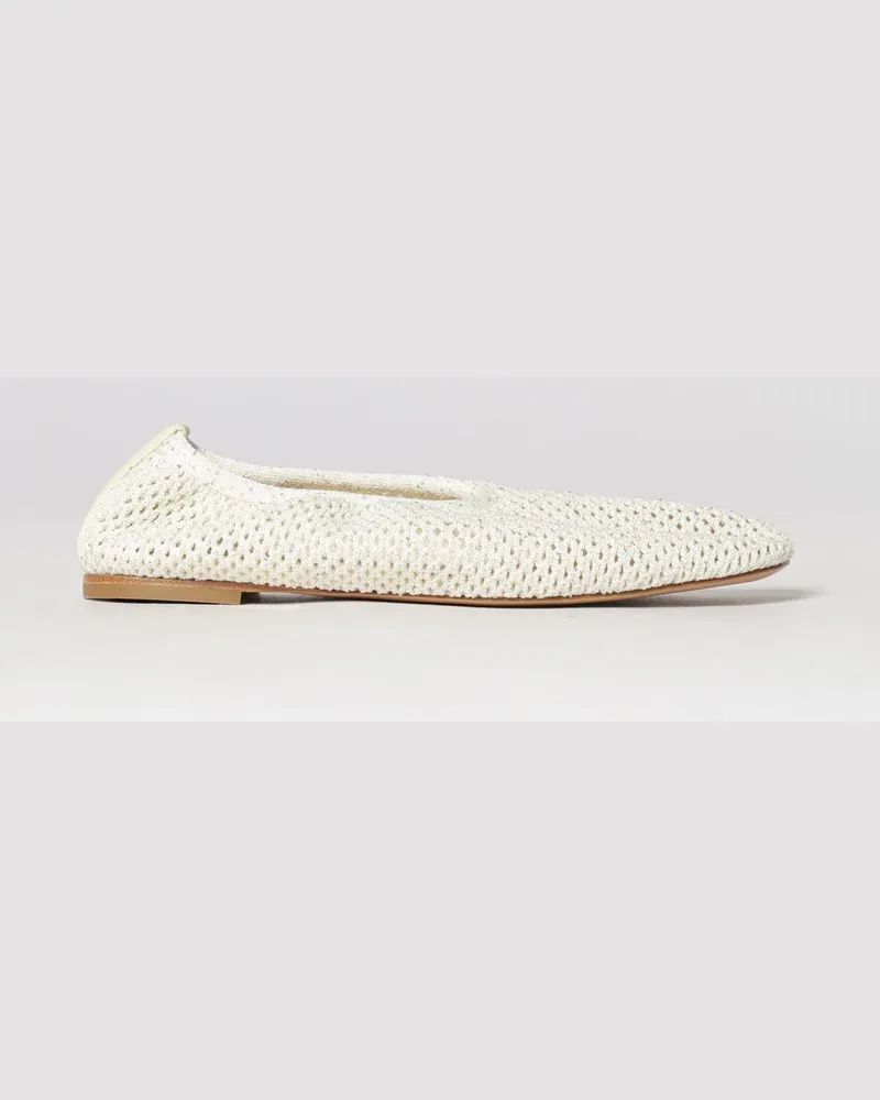 Fabiana Filippi Crochet-Ballerinas aus Baumwolle mit Fersenriemen Butter