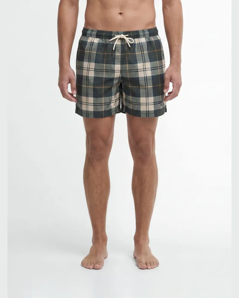 Barbour Tartan-Polyester-Badeshorts Bunt