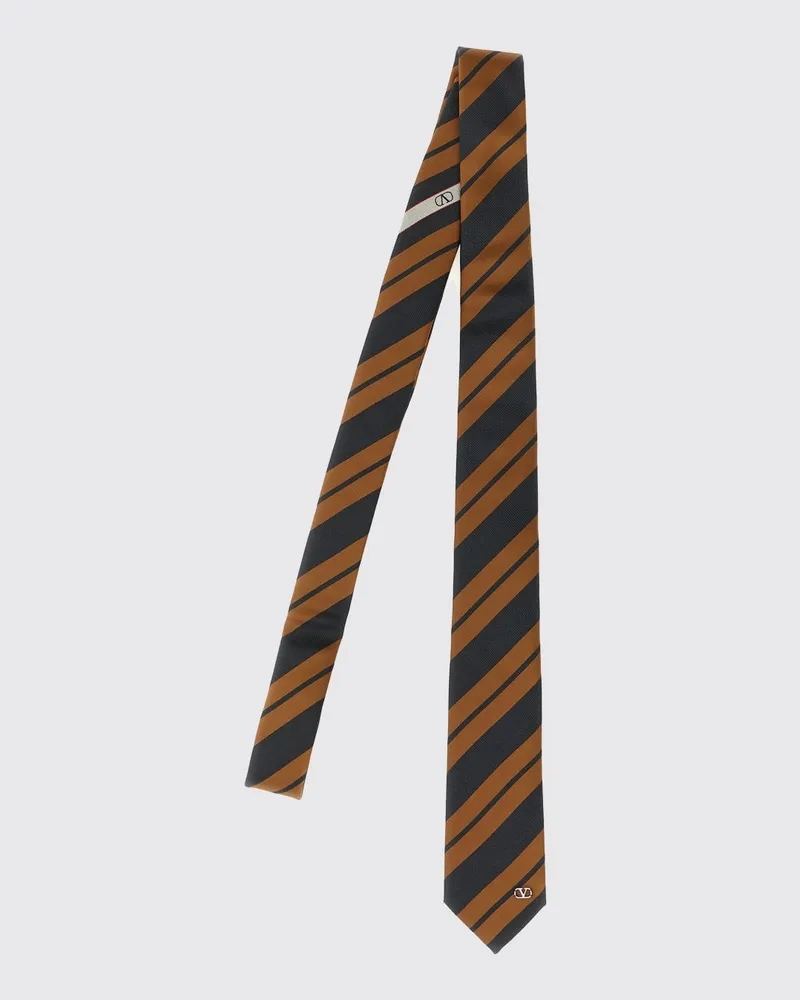 Valentino Garavani Regimental-gestreifte Seidenkrawatte mit VLogo Signature Bunt