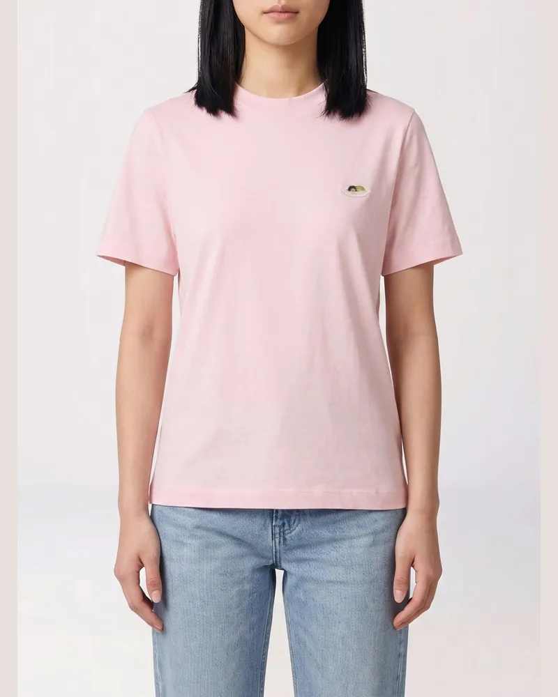 Fiorucci Baumwoll-T-Shirts mit Logo Pink