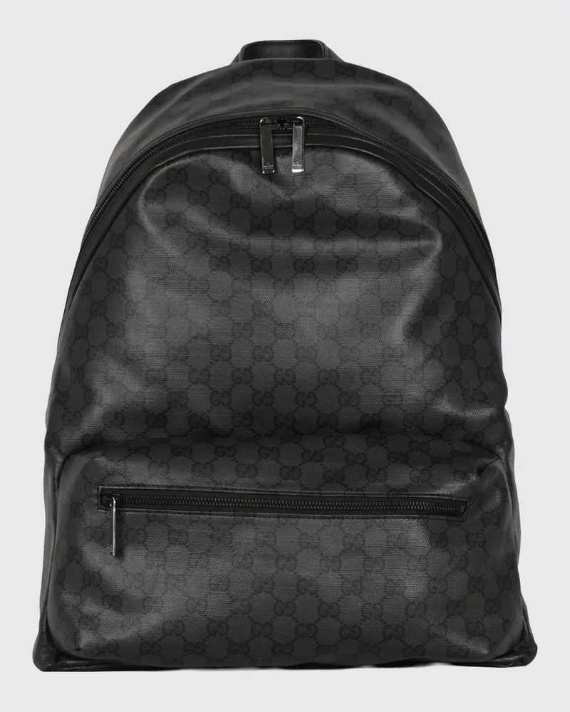 Gucci Rucksack aus beschichteter Baumwolle mit GG-Monogramm und verstellbaren Trägern Schwarz