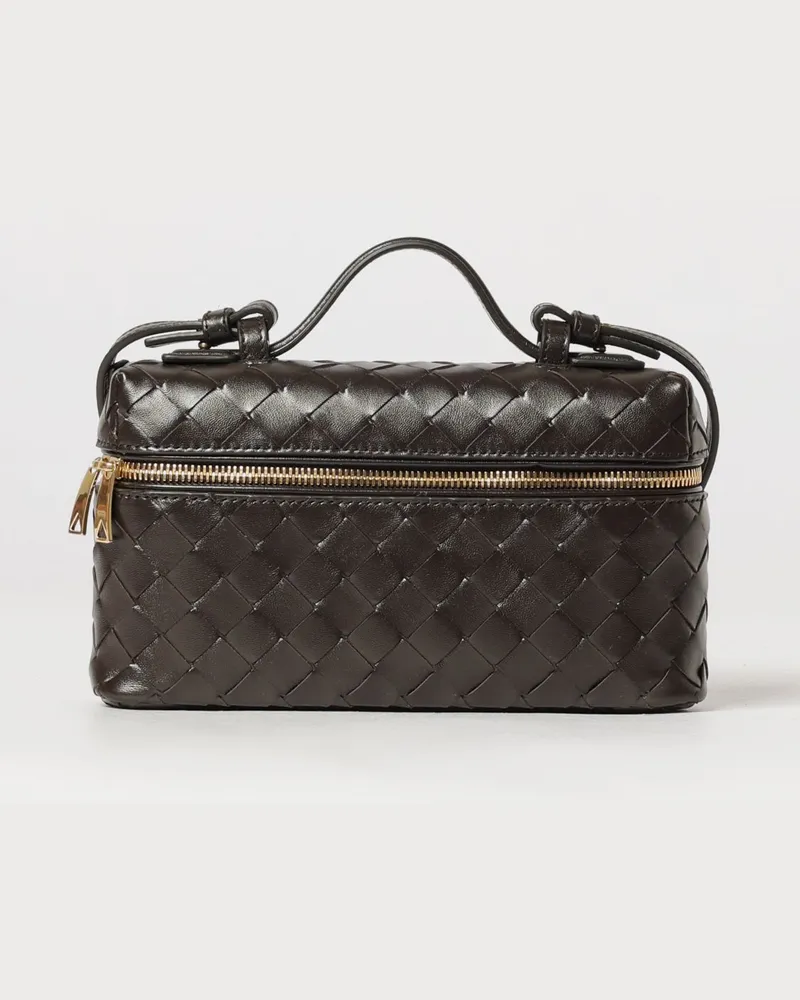 Bottega Veneta Mini Handtasche Bang Bang aus Intrecciato-Kalbsleder Braun