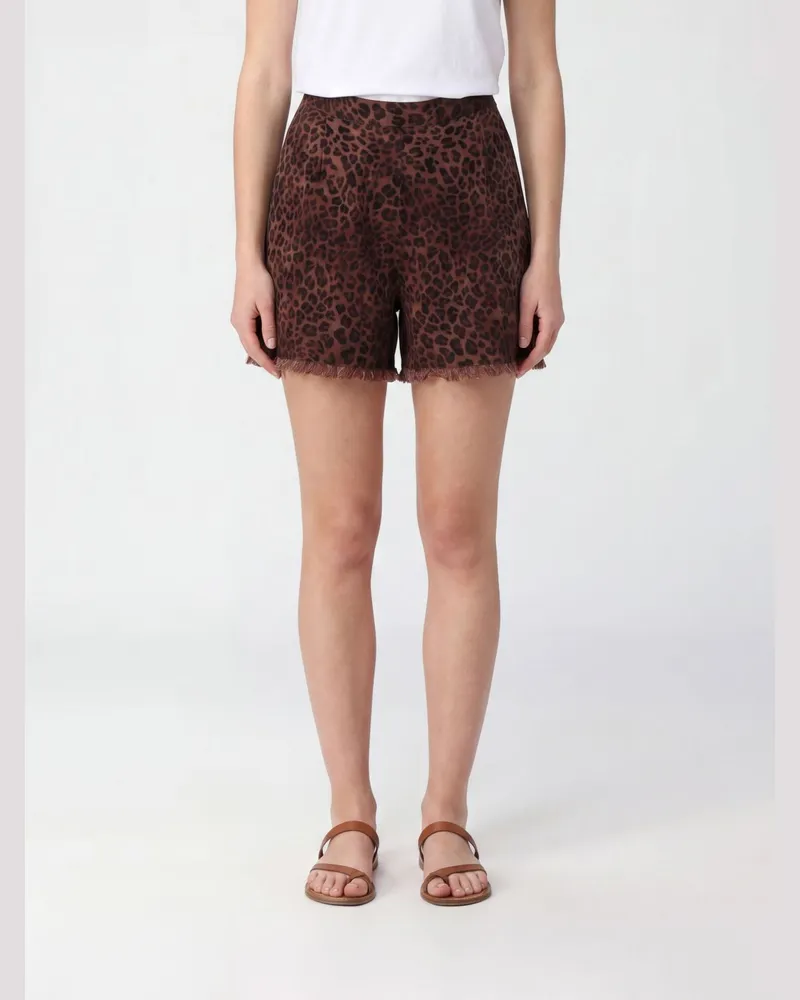 MC2 Saint Barth Gestreifte Baumwoll-Shorts Braun