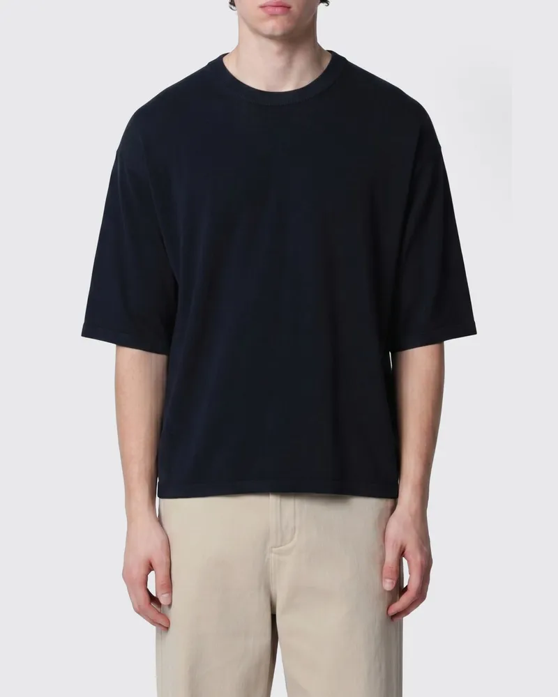 Roberto Collina Baumwoll-T-Shirt Navy