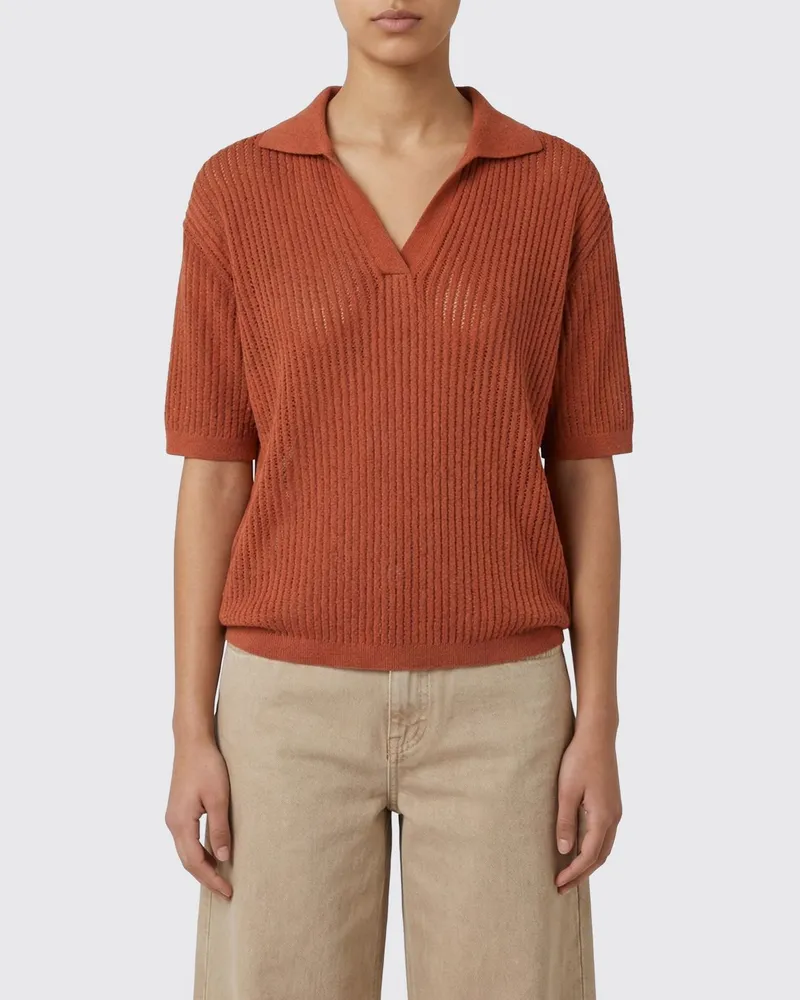 Roberto Collina Polo damen Rot