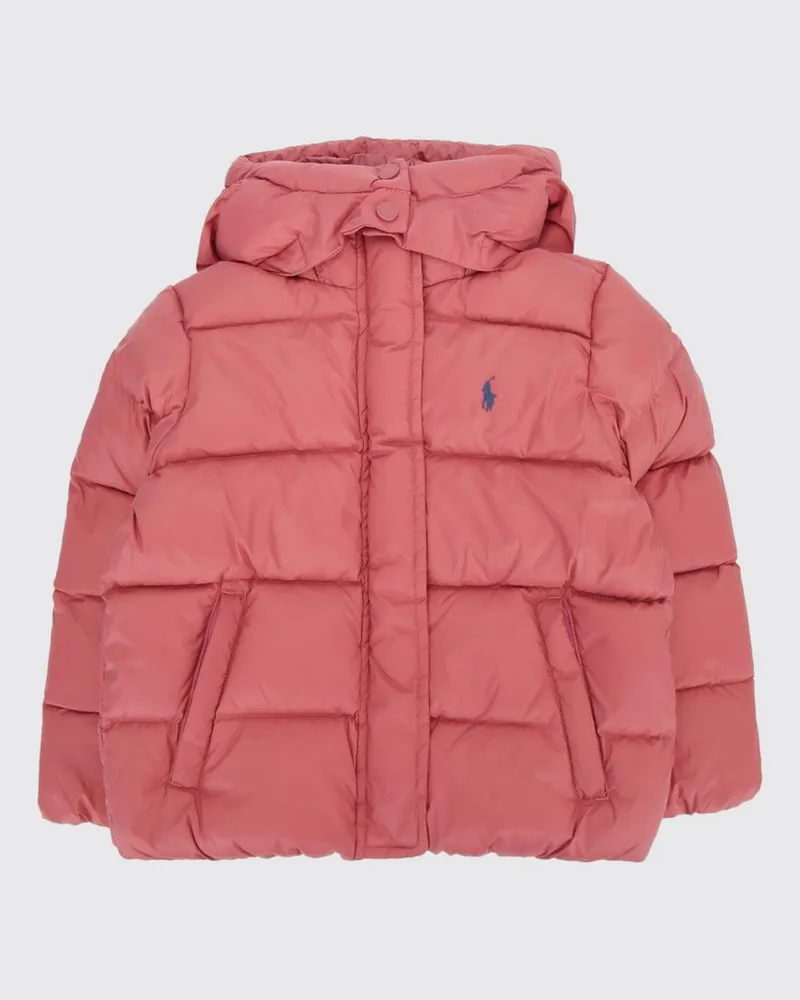 Ralph Lauren Gesteppte Daunenjacke mit Kapuze von für Jungen mit Pony-Logo Pink