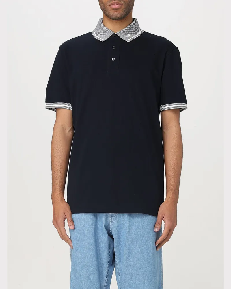 Emporio Armani Polo herren Blau