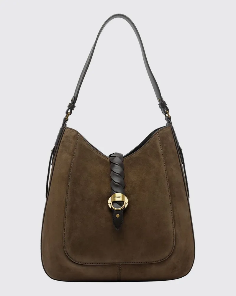 Isabel Marant Ausgestellte Altay Schultertasche aus Kalbsveloursleder Bronze