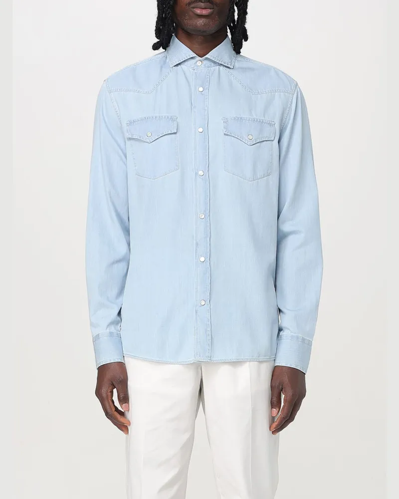Brunello Cucinelli Hemd Blau