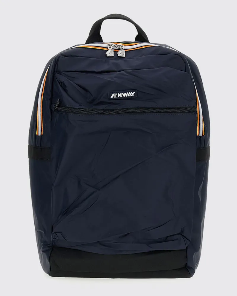K-Way Mid Laon Rucksack aus wasserdichtem Ripstop-Nylon mit Laptoptasche Blau