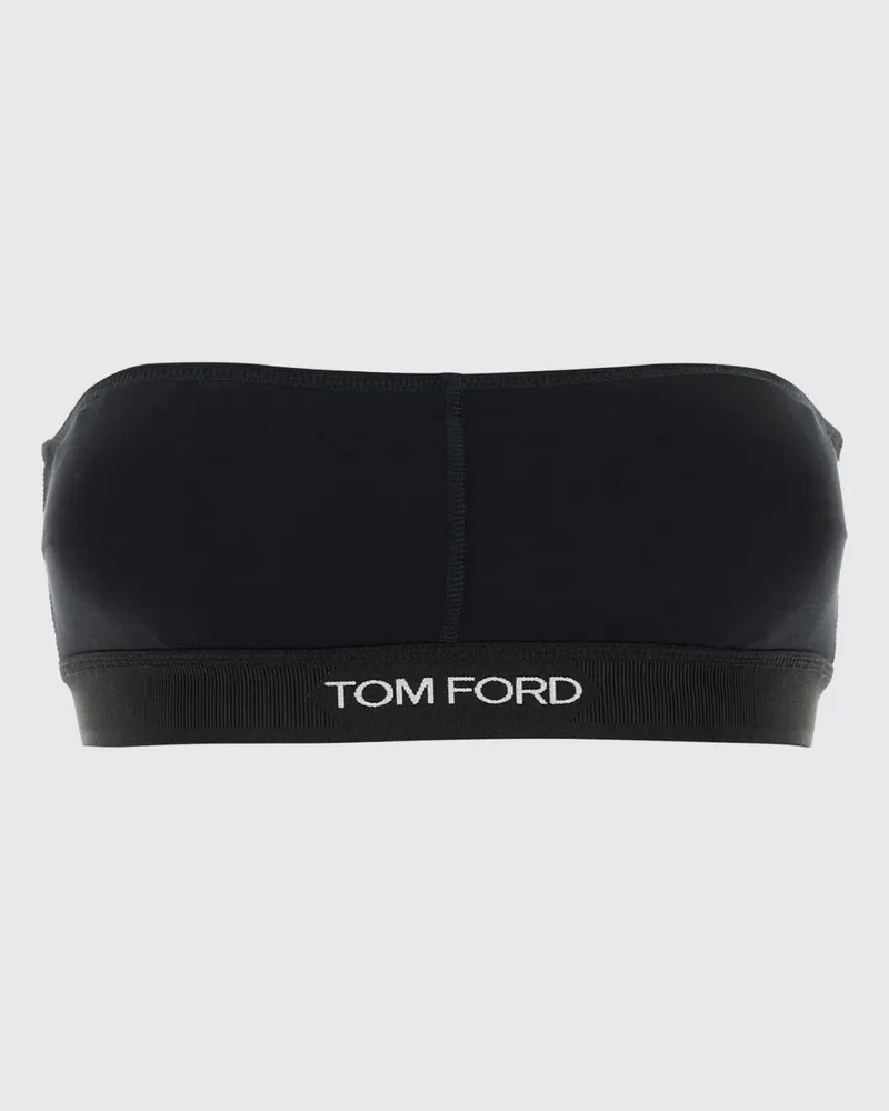 Tom Ford Bandeau-BH aus Modal mit Jacquard-Logo Schwarz