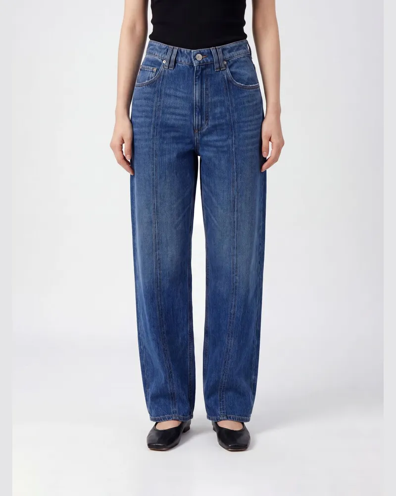 SPORTMAX Baggy Jeans aus Denim Blau