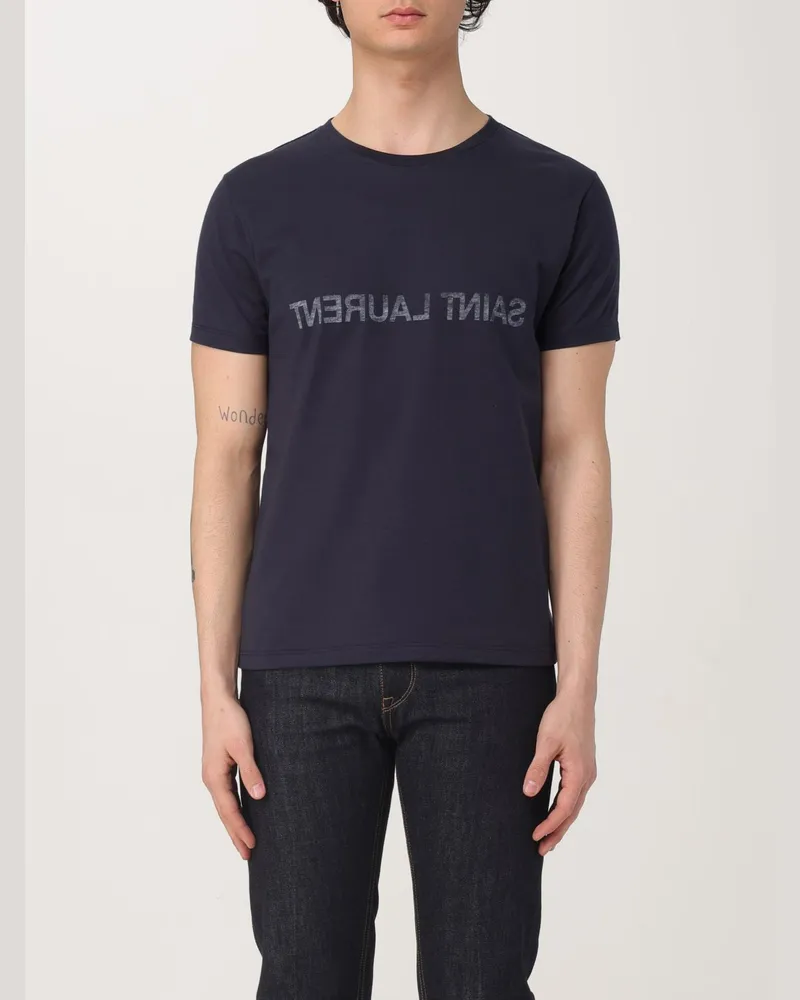 Saint Laurent T-shirt herren Blau
