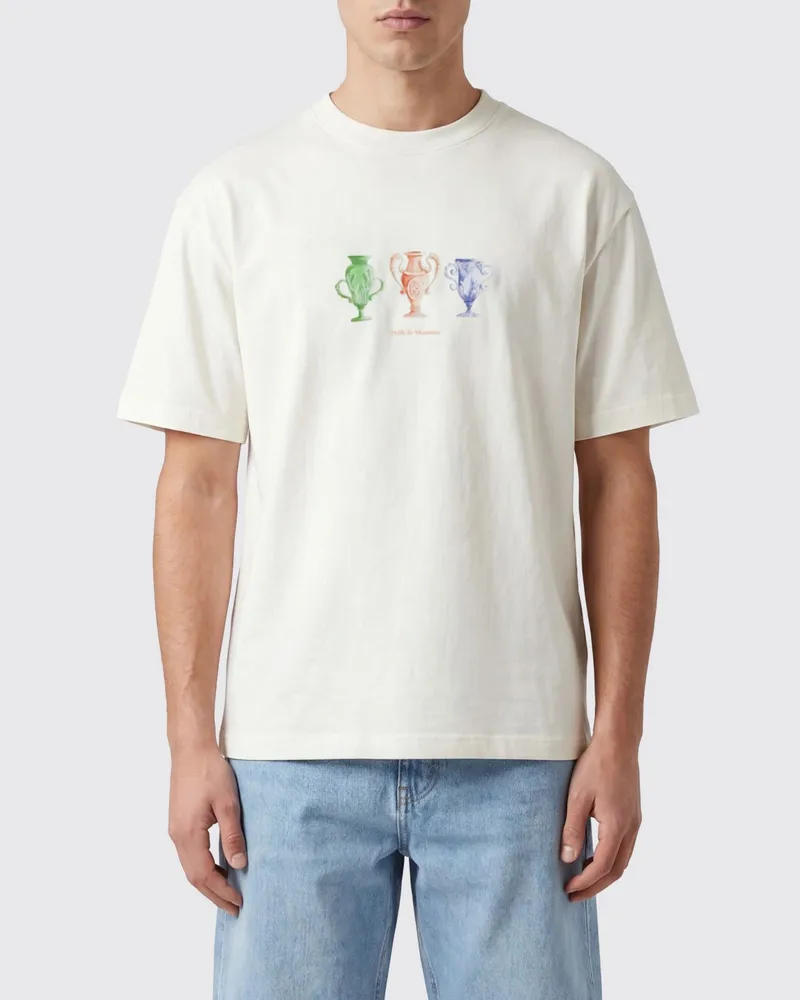 Drôle de Monsieur Baumwoll-T-Shirt von mit Grafikdruck und Vintage-Logo Weiß